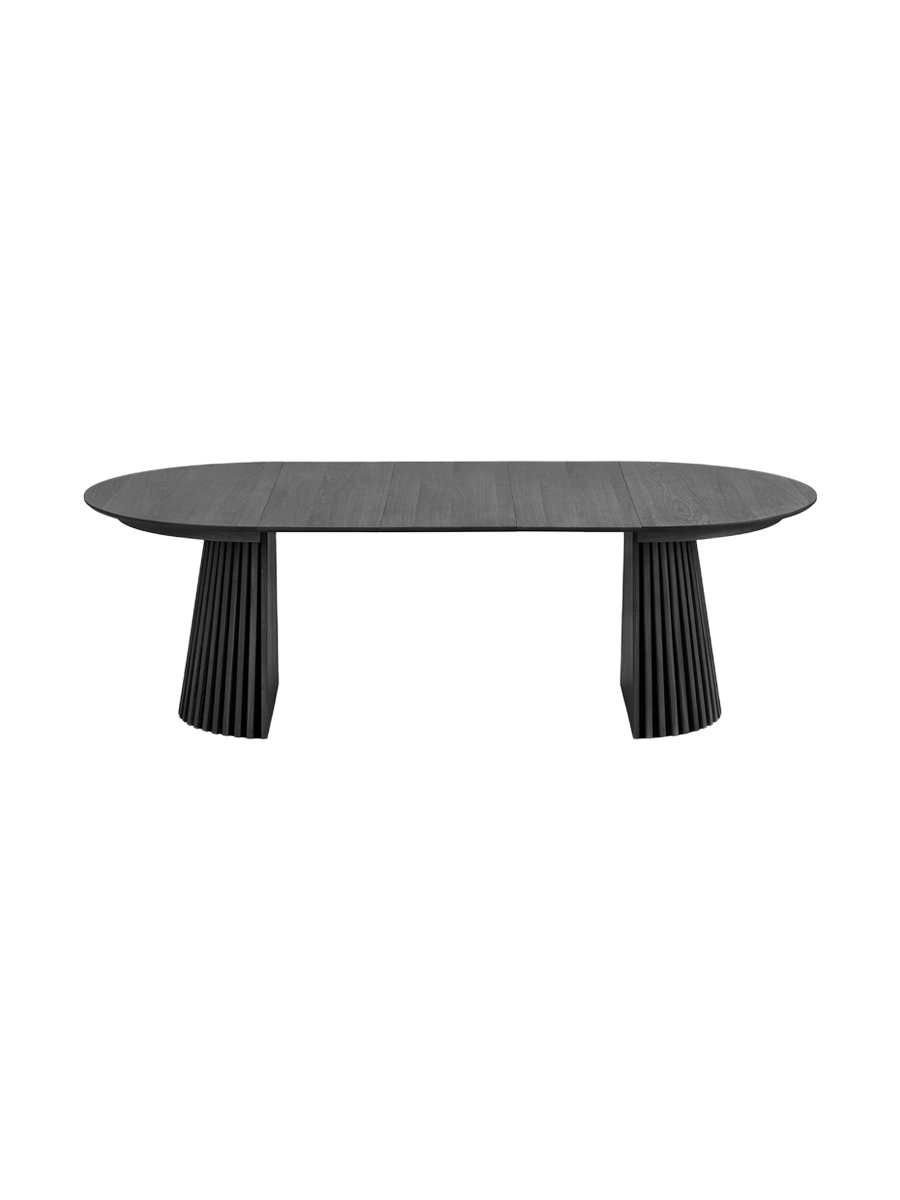 
Table de salle à manger design extensible « Osakka » 120-240 x 120 cm - Chêne noir