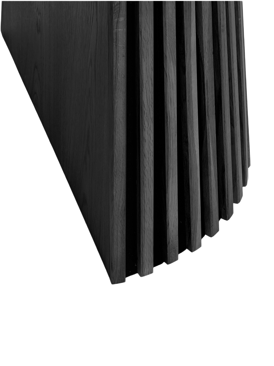 
Table de salle à manger design extensible « Osakka » 120-240 x 120 cm - Chêne noir