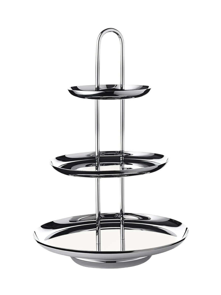 
Premium Edelstahl Etagere „Asus“ – hochglanzpoliert - 3-stufig, Ø 28 x 40 cm