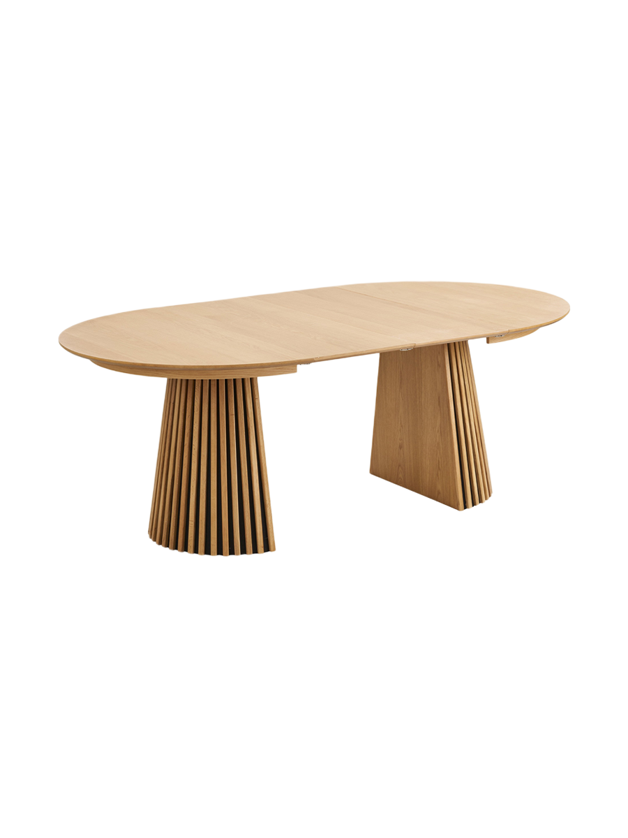 
Table de salle à manger design extensible « Osakka » 120-200 x 120 cm - Chêne naturel