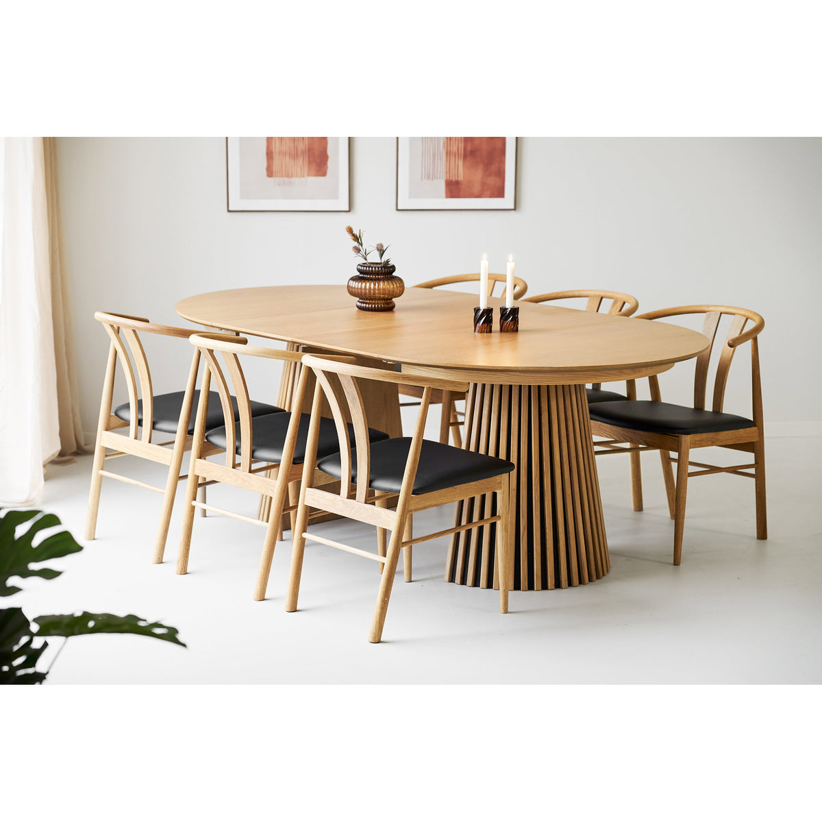 
Tavolo da pranzo allungabile di design „Osakka“ 120-200 x 120 cm - Rovere Naturale