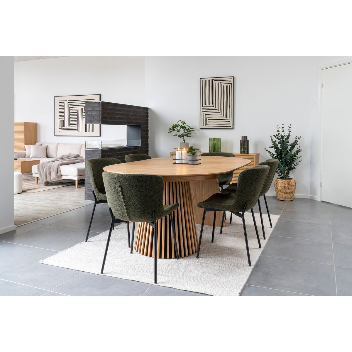 
Table de salle à manger design extensible « Osakka » 120-200 x 120 cm - Chêne naturel