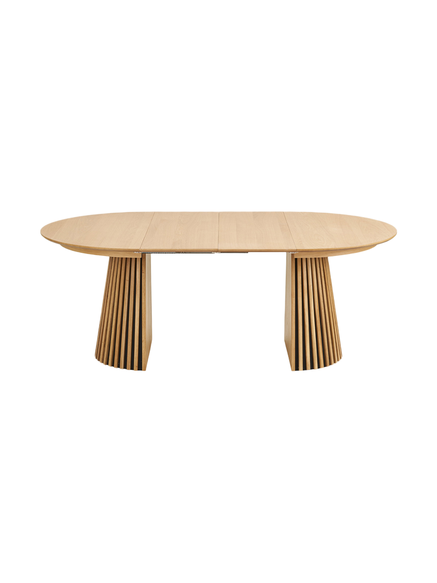 
Table de salle à manger design extensible « Osakka » 120-200 x 120 cm - Chêne naturel