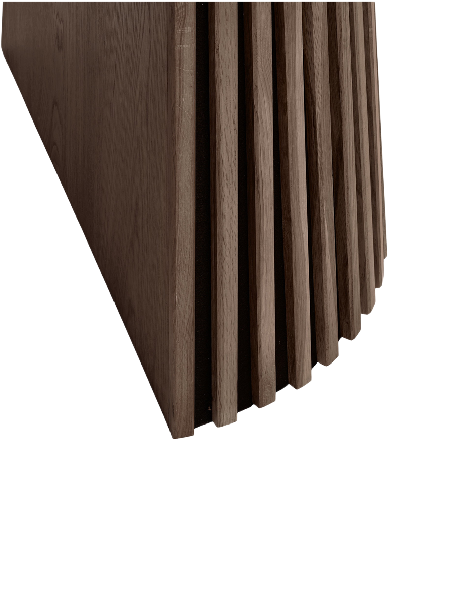 
Ausziehbarer Design Esstisch „Osakka“ 120-200 x 120 cm - Eiche Dunkelbraun