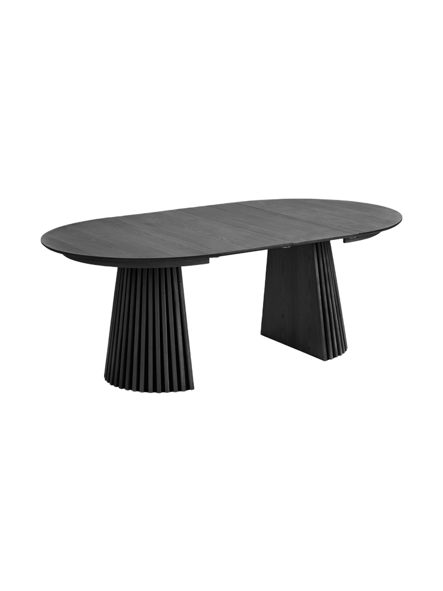 
Tavolo da pranzo allungabile di design „Osakka“ 120-200 x 120 cm - Rovere Nero