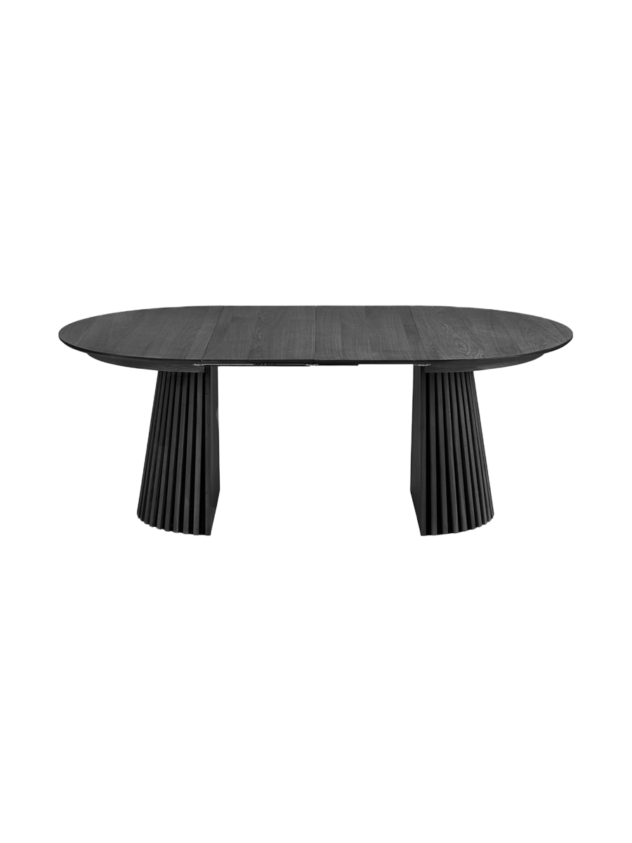 
Table de salle à manger design extensible « Osakka » 120-200 x 120 cm - Chêne noir