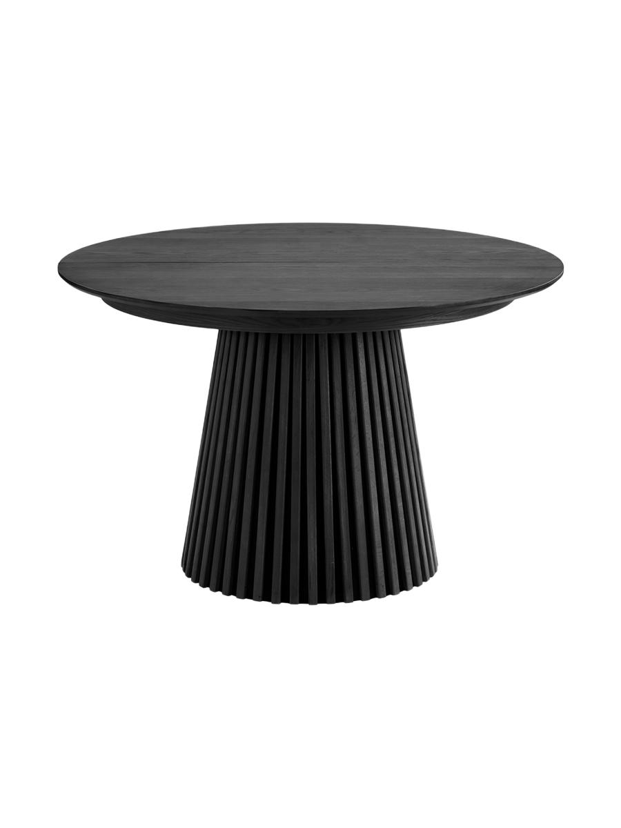 
Table de salle à manger design extensible « Osakka » 120-200 x 120 cm - Chêne noir