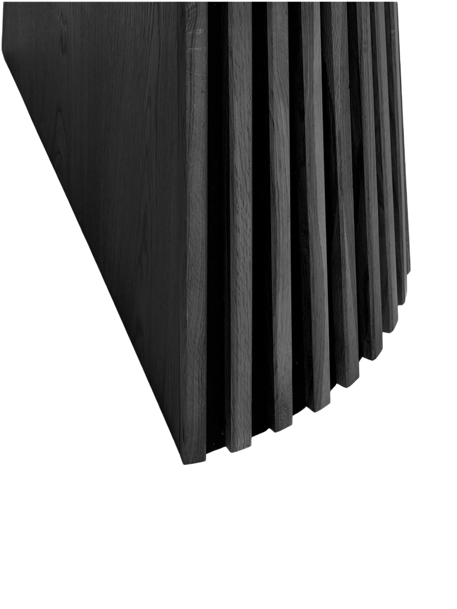 
Table de salle à manger design extensible « Osakka » 120-200 x 120 cm - Chêne noir