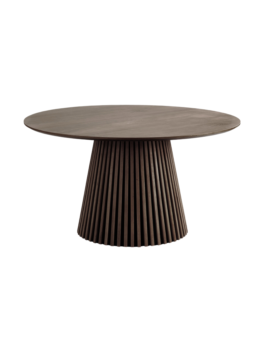 
Tavolo da pranzo rotondo di design „Osakka“ Ø 140 cm - Rovere Marrone scuro