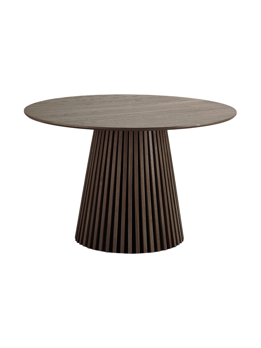 
Tavolo da pranzo rotondo di design „Osakka“ Ø 120 cm - Rovere Marrone scuro
