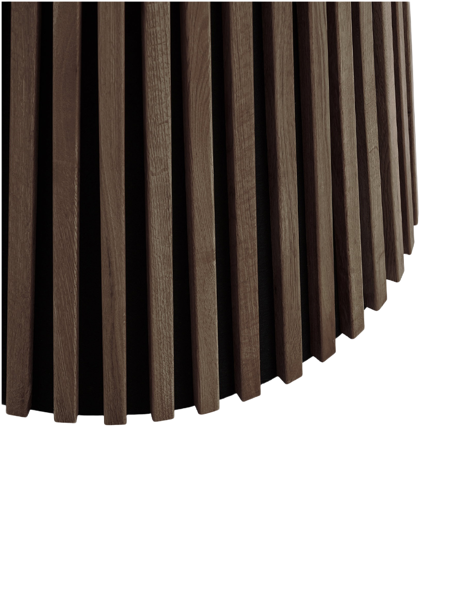 
Tavolo da pranzo rotondo di design „Osakka“ Ø 120 cm - Rovere Marrone scuro