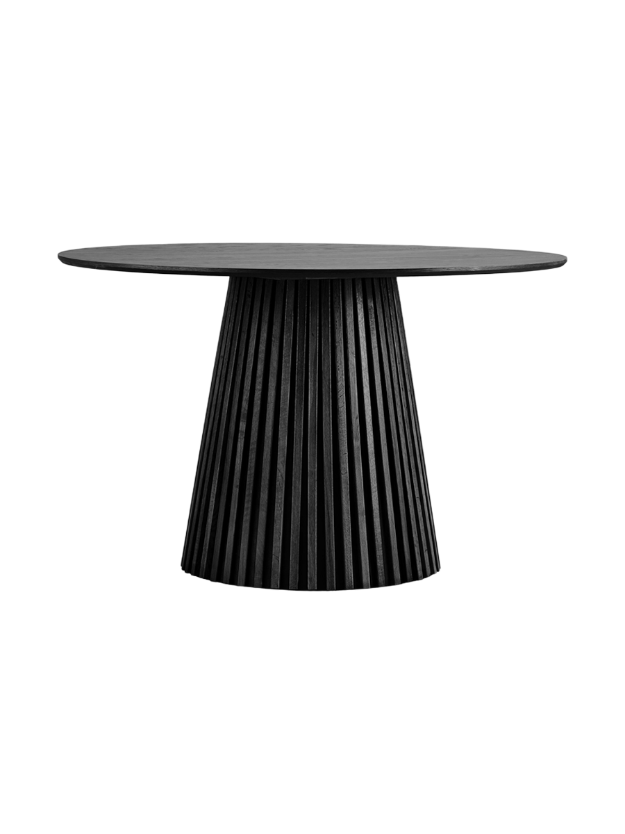 
Tavolo da pranzo rotondo di design „Osakka“ Ø 120 cm - Rovere Nero