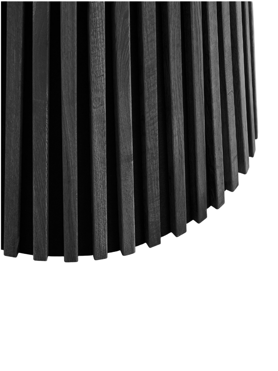
Tavolo da pranzo rotondo di design „Osakka“ Ø 120 cm - Rovere Nero