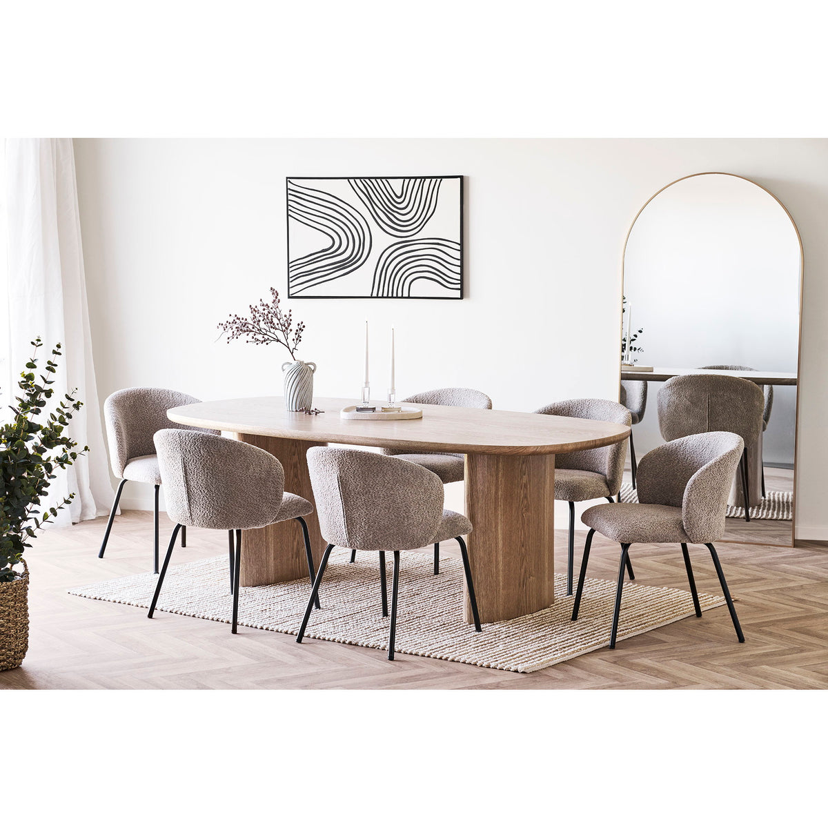
Table à manger ovale design « Serra » 210 x 110 cm
