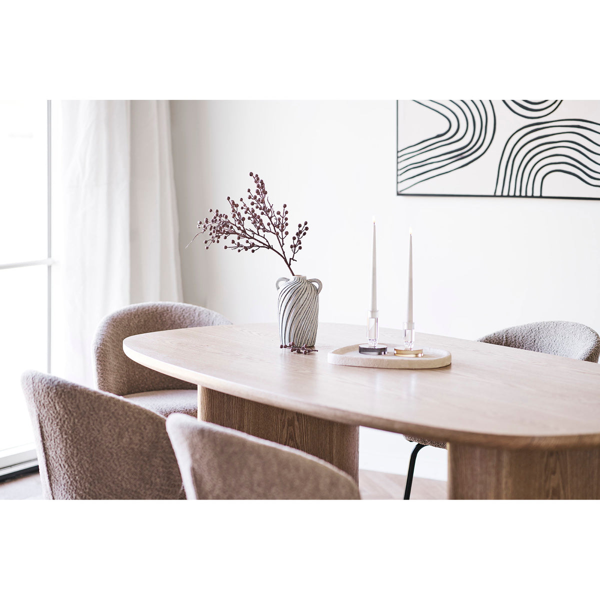 
Table à manger ovale design « Serra » 210 x 110 cm