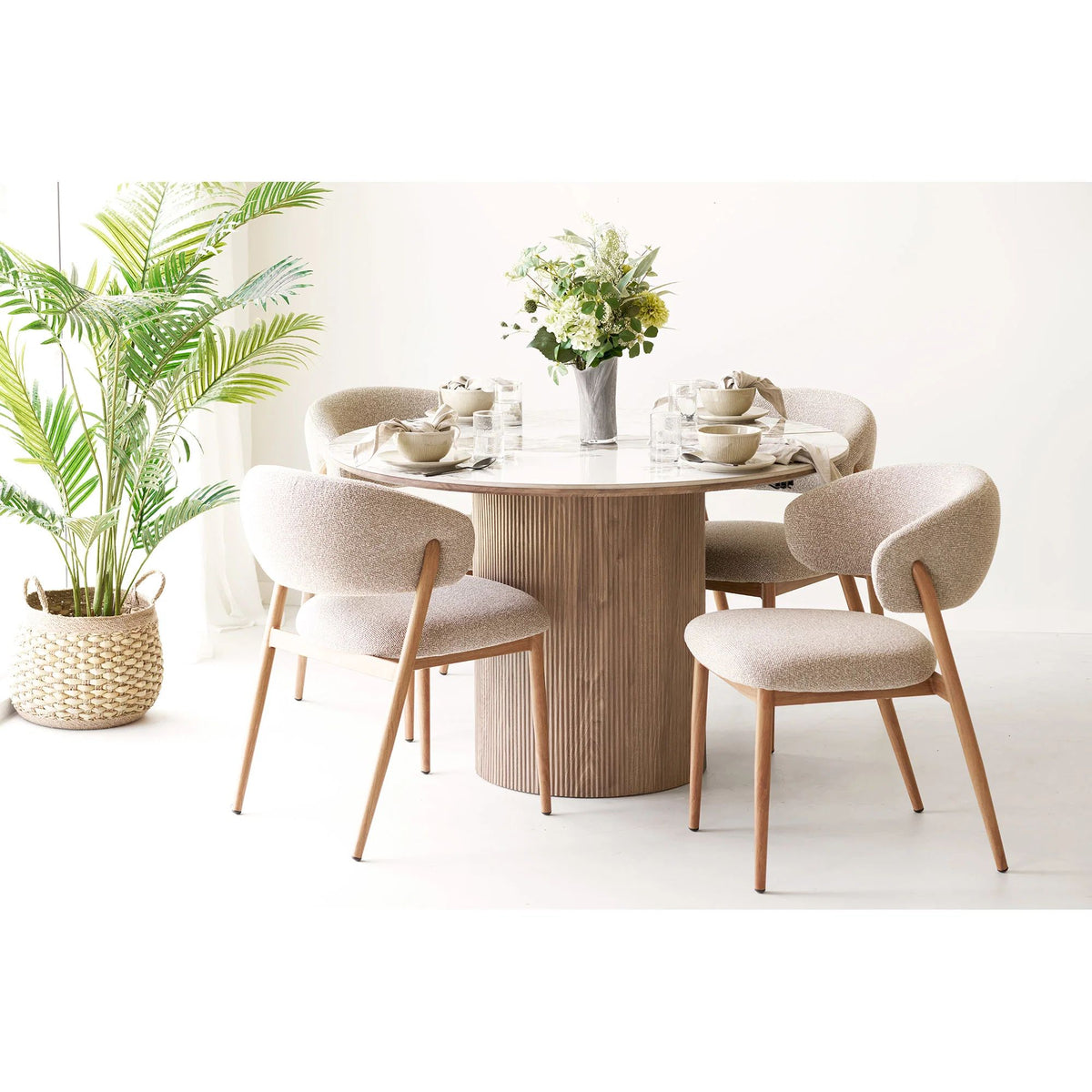 
Table de salle à manger design extensible « Atheno » 120-200 x 120 cm