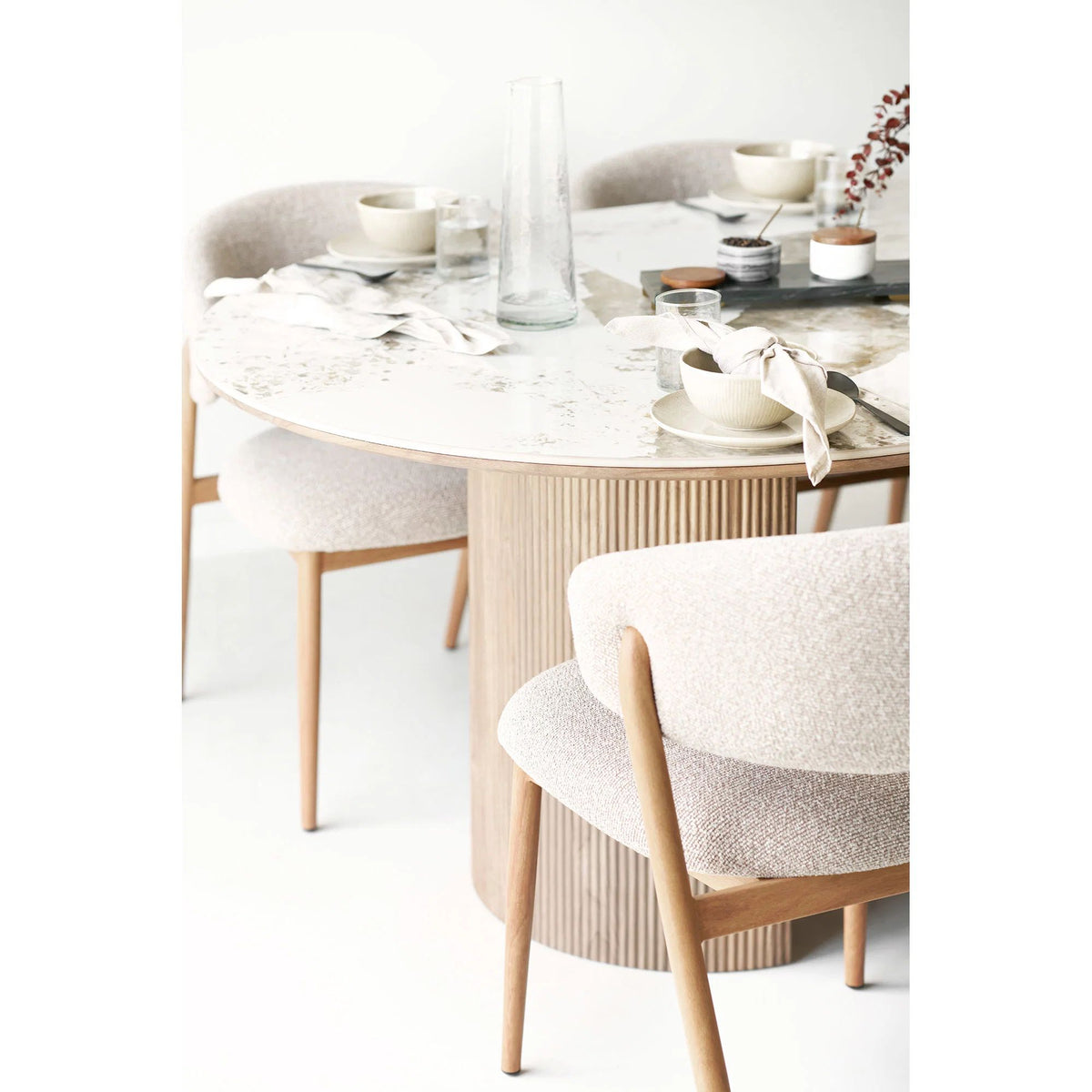 
Table de salle à manger design extensible « Atheno » 120-200 x 120 cm