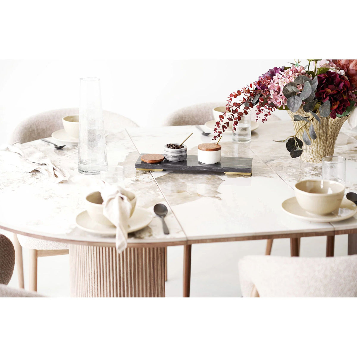
Table de salle à manger design extensible « Atheno » 120-200 x 120 cm