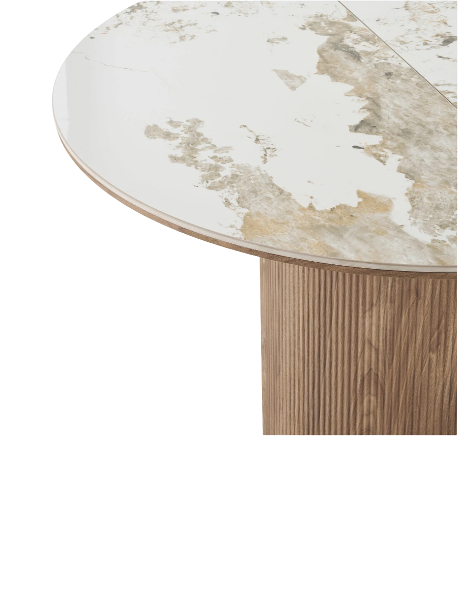 
Table de salle à manger design extensible « Atheno » 120-200 x 120 cm