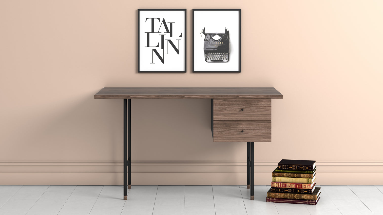 
Modern Desk "Youth" - Nut tree