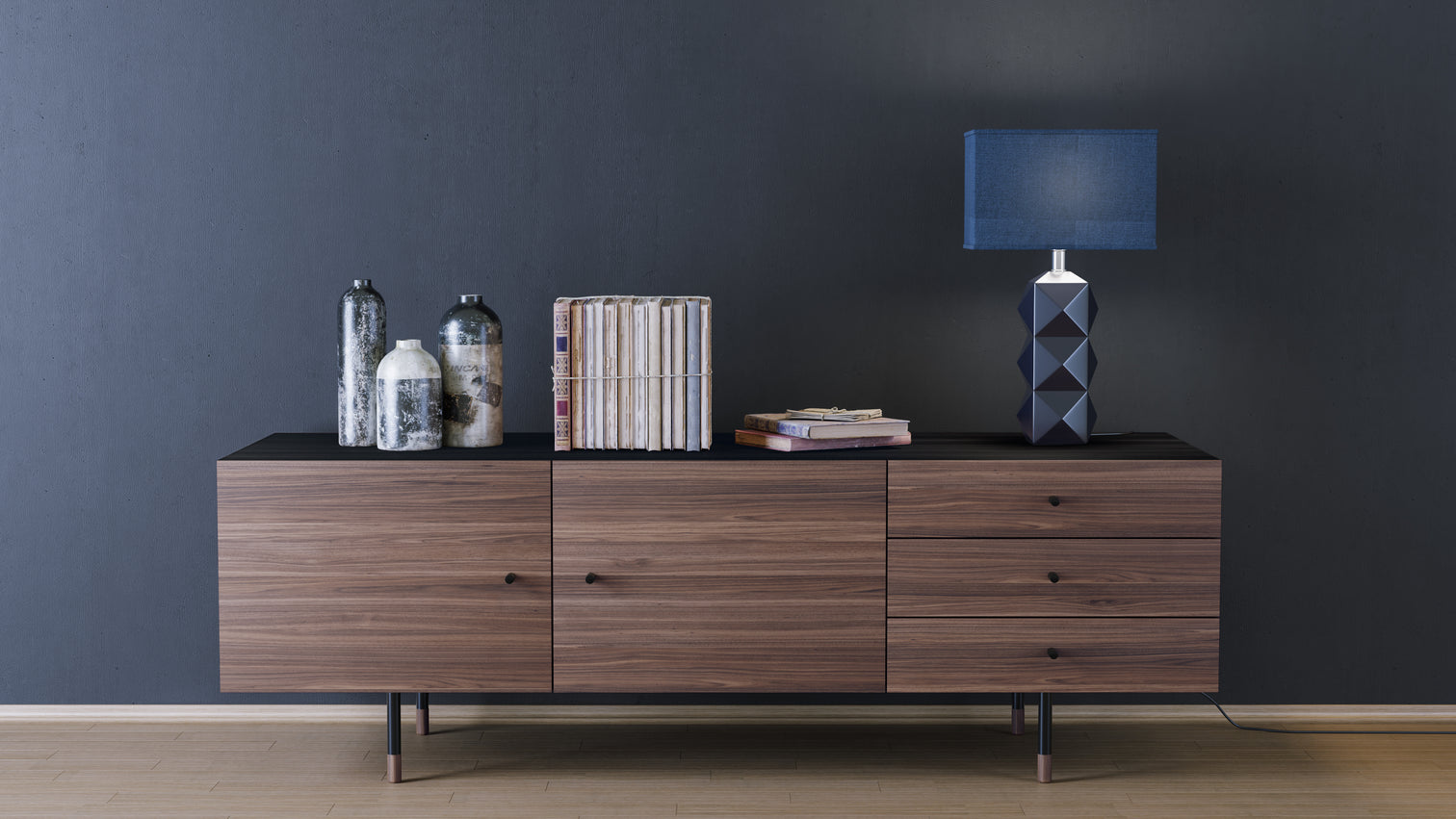 
Modern Sideboard "Jugend" - Nut tree