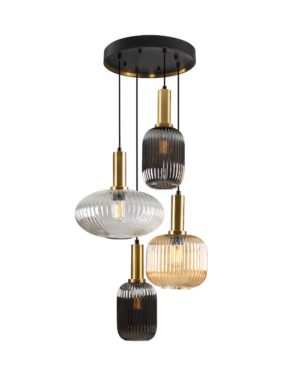 
Dimmbare Design Pendellampe „Norma“, 4-flammig