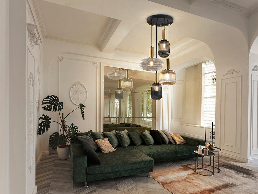 
Dimmbare Design Pendellampe „Norma“, 4-flammig