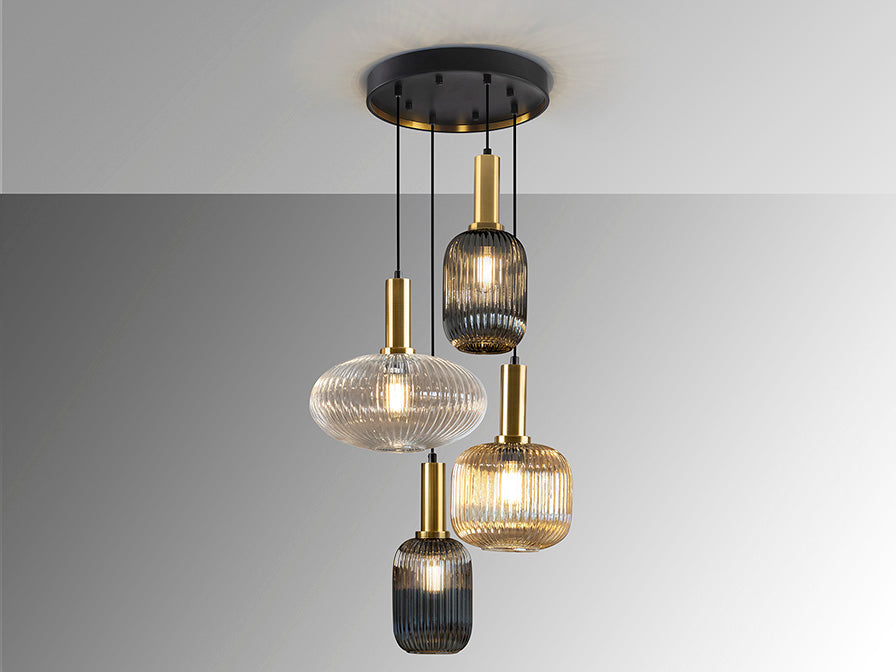 
Dimmable designer pendant lamp “Norma”, 4-light