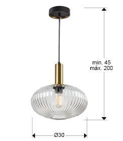 
Suspension design à intensité variable « Norma », à 1 lumière - Ø 30 cm
