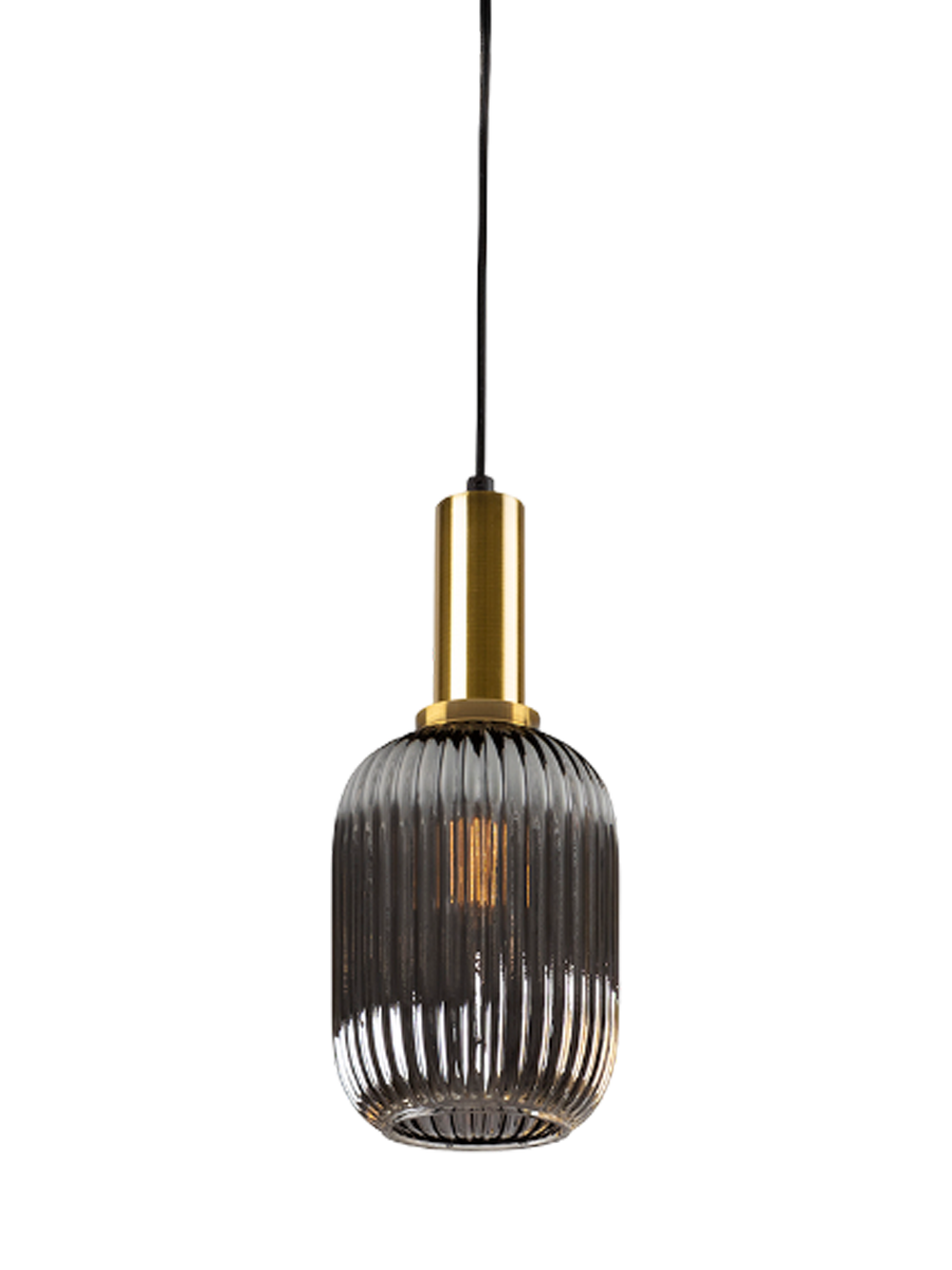 
Dimmbare Design Pendellampe „Norma“ - Dunkles Rauchglas