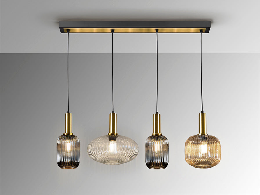
Suspension design à intensité variable « Norma », 4 lumières