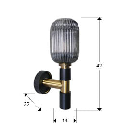 
Dimmbare Design Wandlampe „Norma“
