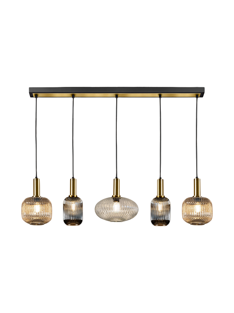 
Dimmbare Design Hängelampe „Norma“, 5-flammig