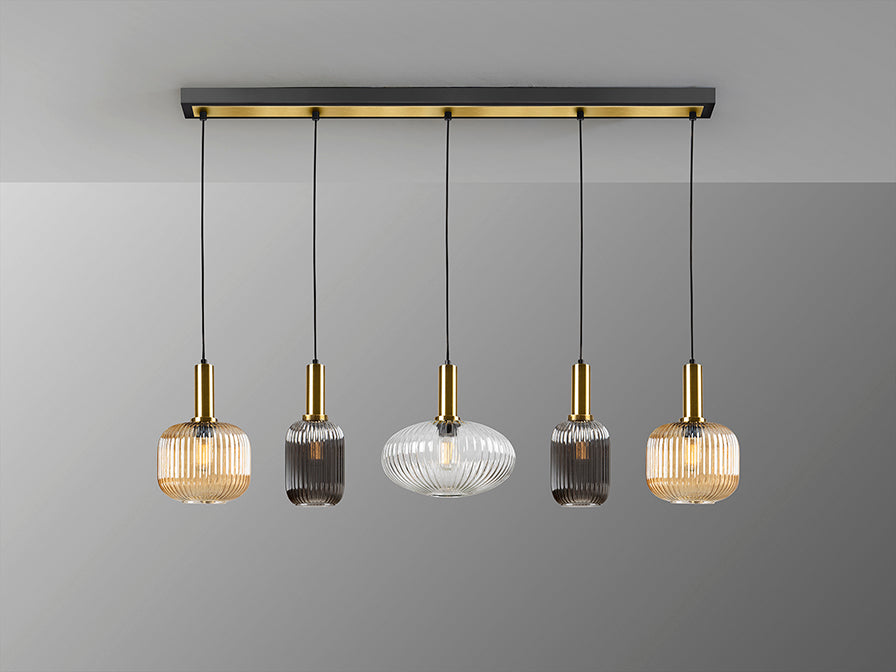 
Dimmbare Design Hängelampe „Norma“, 5-flammig