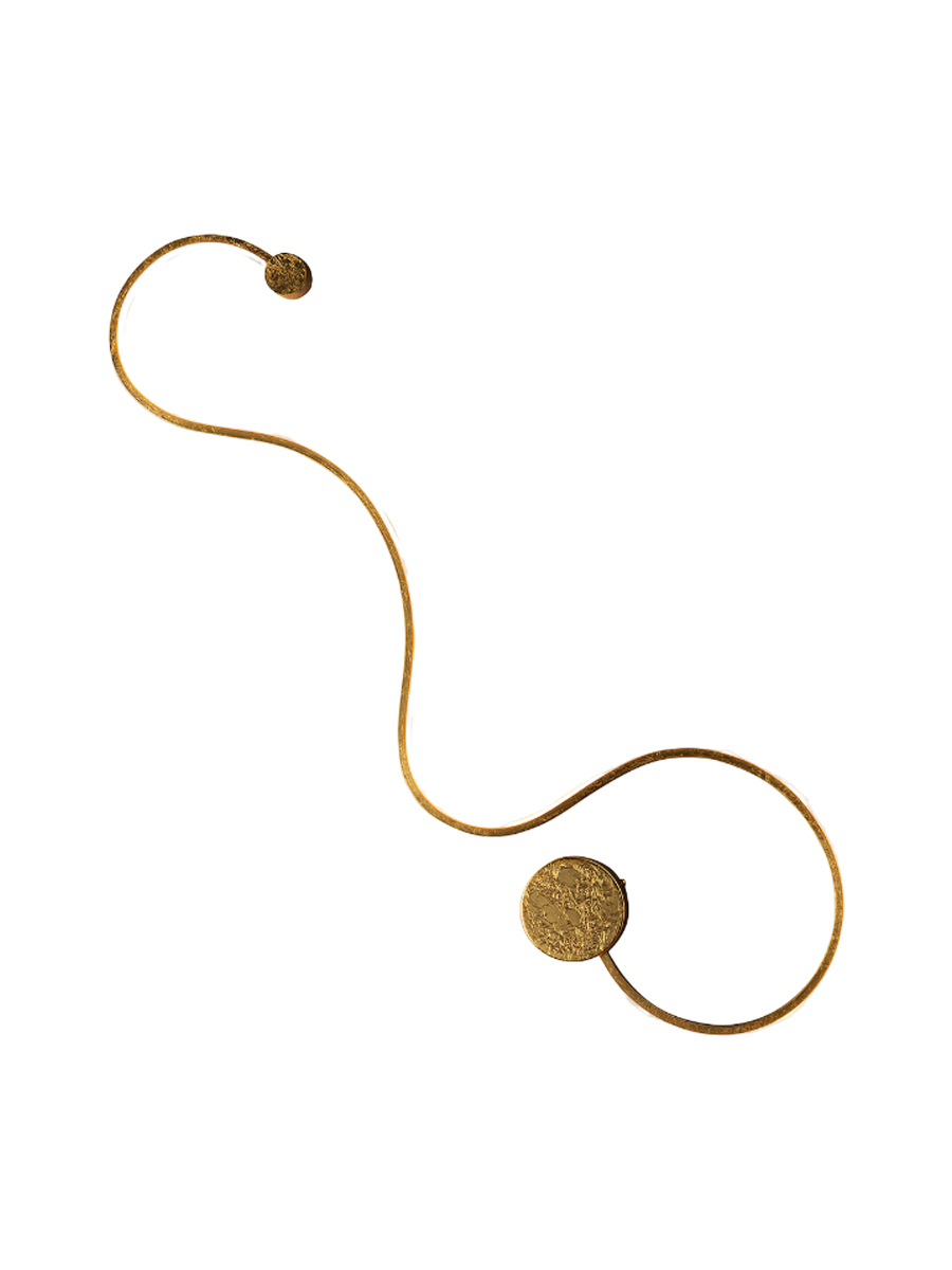 
LED Design Wandlampe „Grafos“ - Blattgold-Finsih