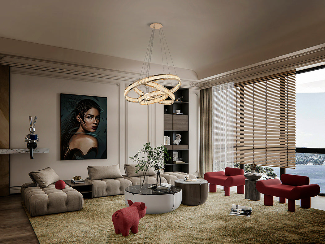 
LED designer pendant lamp “Lorian” with remote control