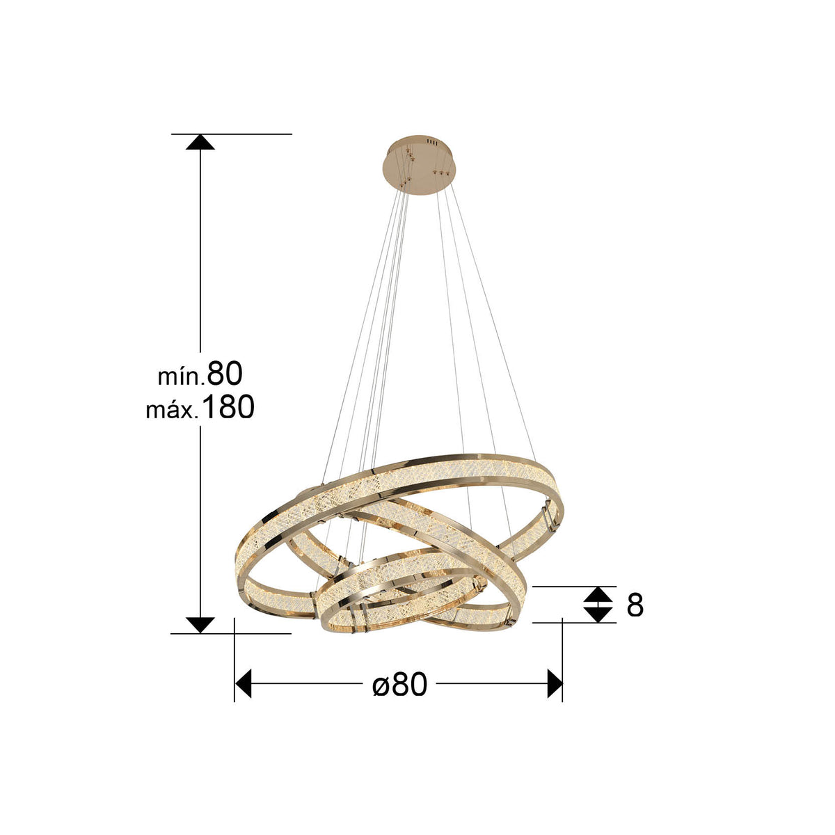 
LED Design Hängelampe „Lorian“ mit Fernbedienung