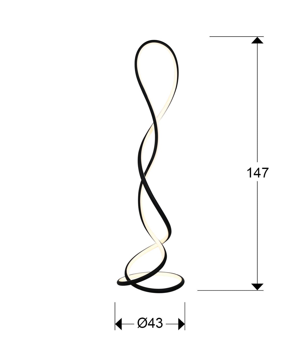 
Dimmable LED designer floor lamp “Evania”