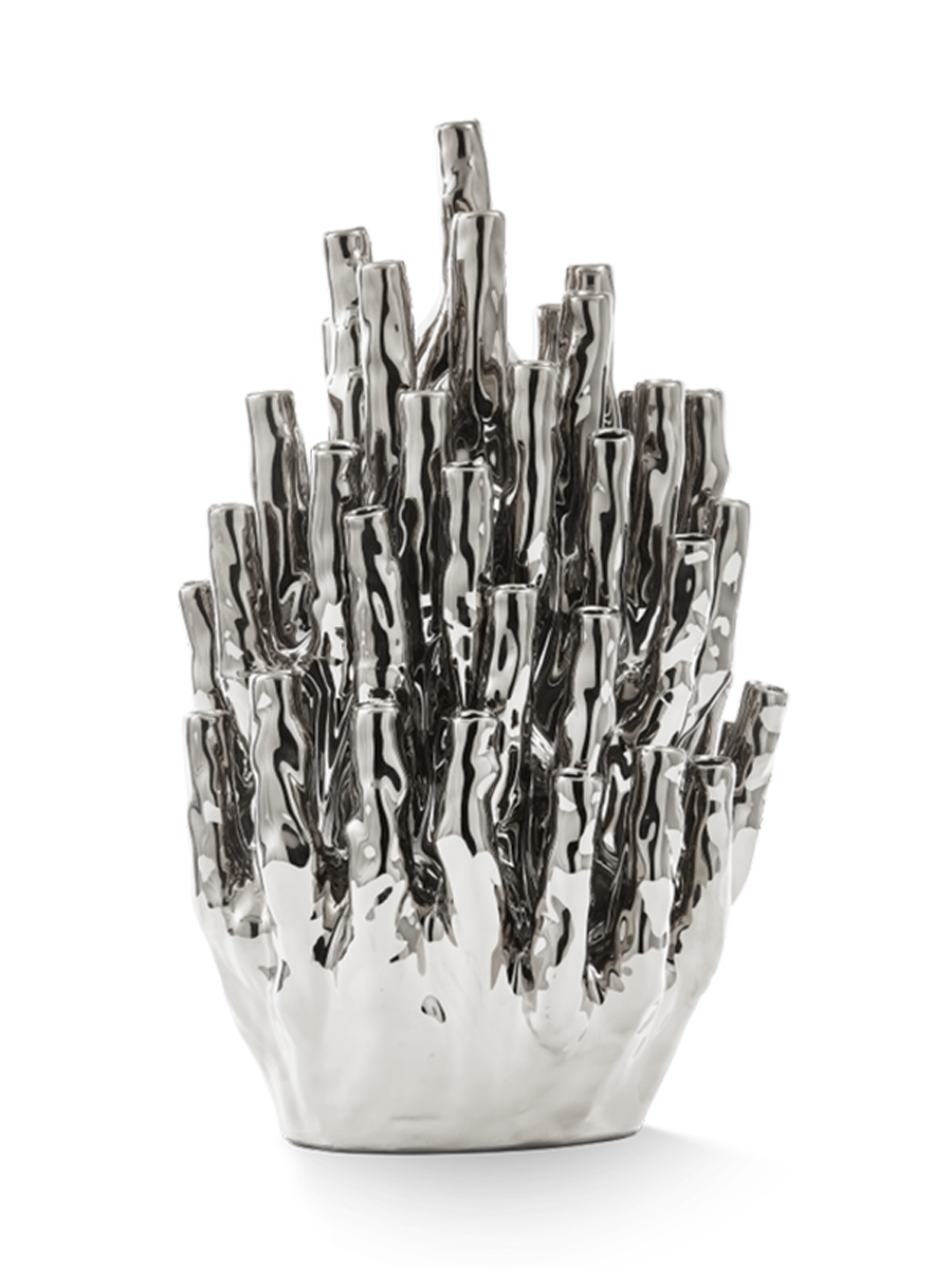 
Grande vaso di design „Coral Reef 50 Tulips“ - Argento