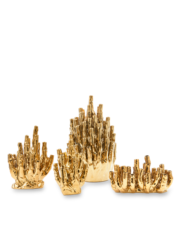 
Vaso di design „Coral Reef 10 Tulips“ - Oro
