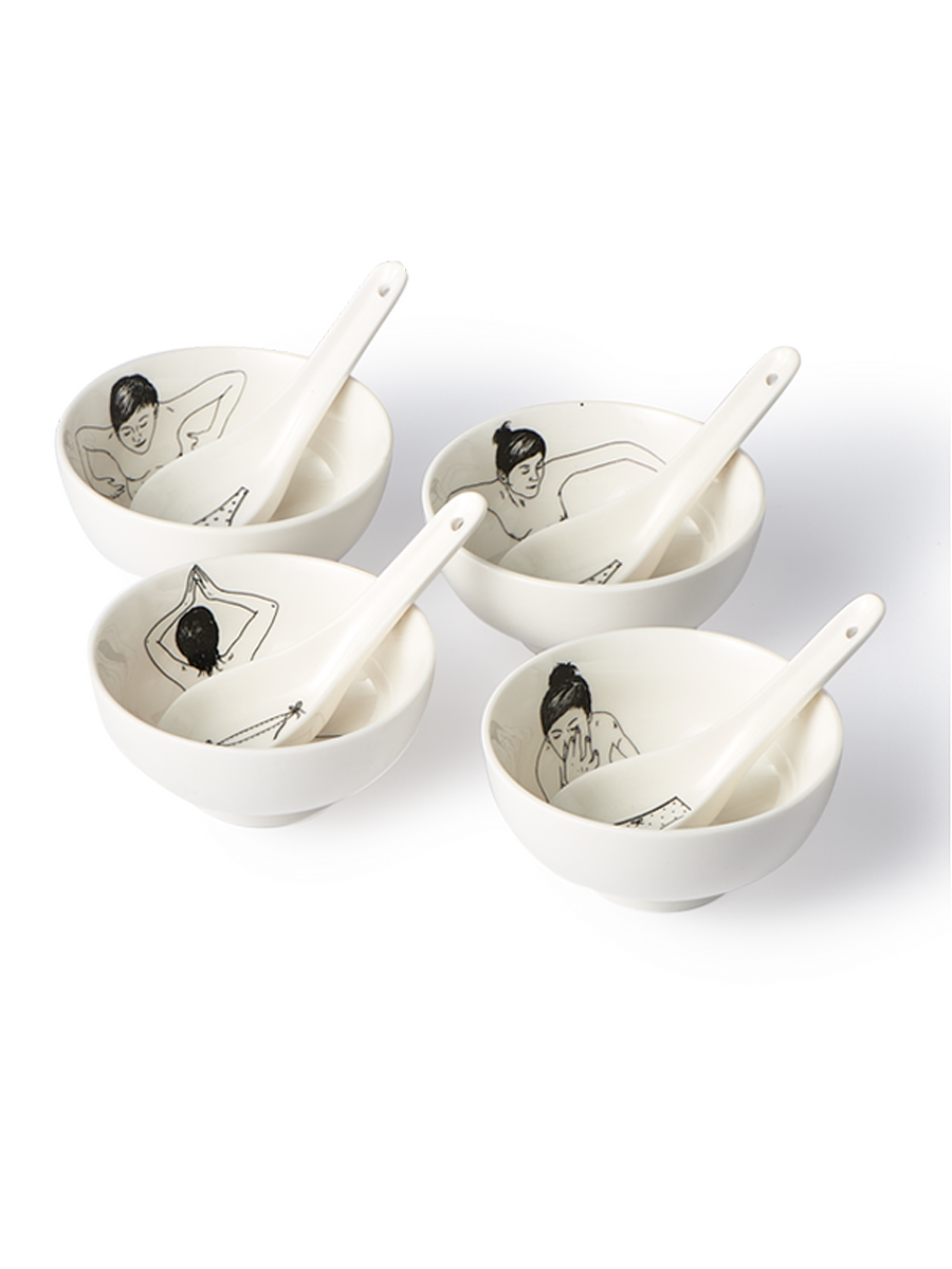 
Lot de 4 coquetiers design « Undressed »