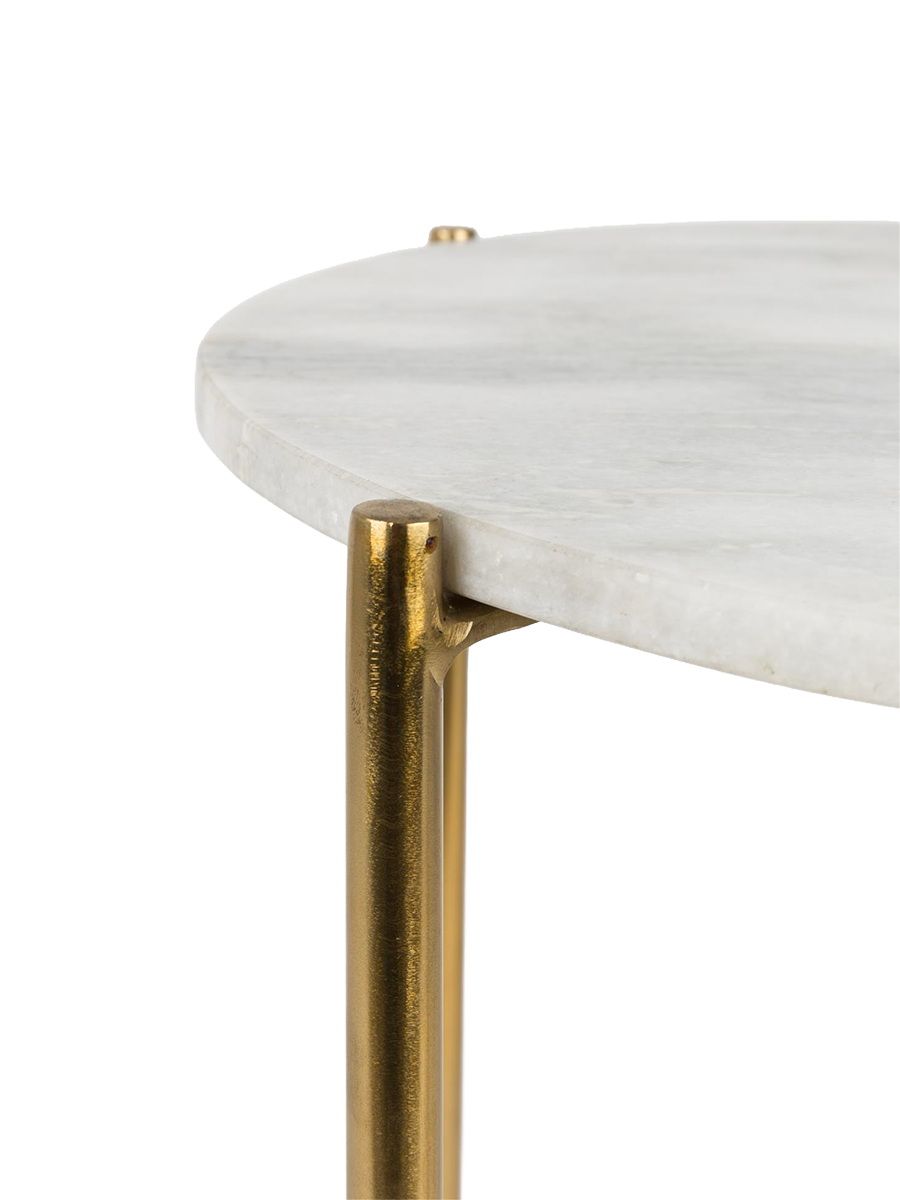 
Round Marble Side Table "Timpa" - White