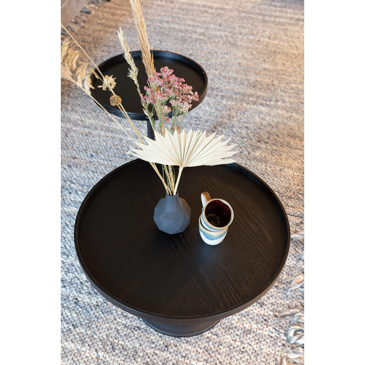 
Design Couchtisch „Jason“ Ø 70 cm - Schwarz