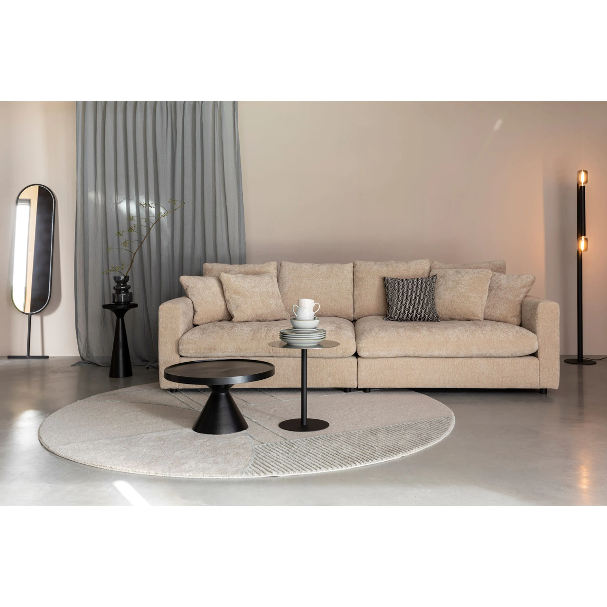
Design Couch- und Beistelltisch „Floss“ Ø 60 cm - Weiss