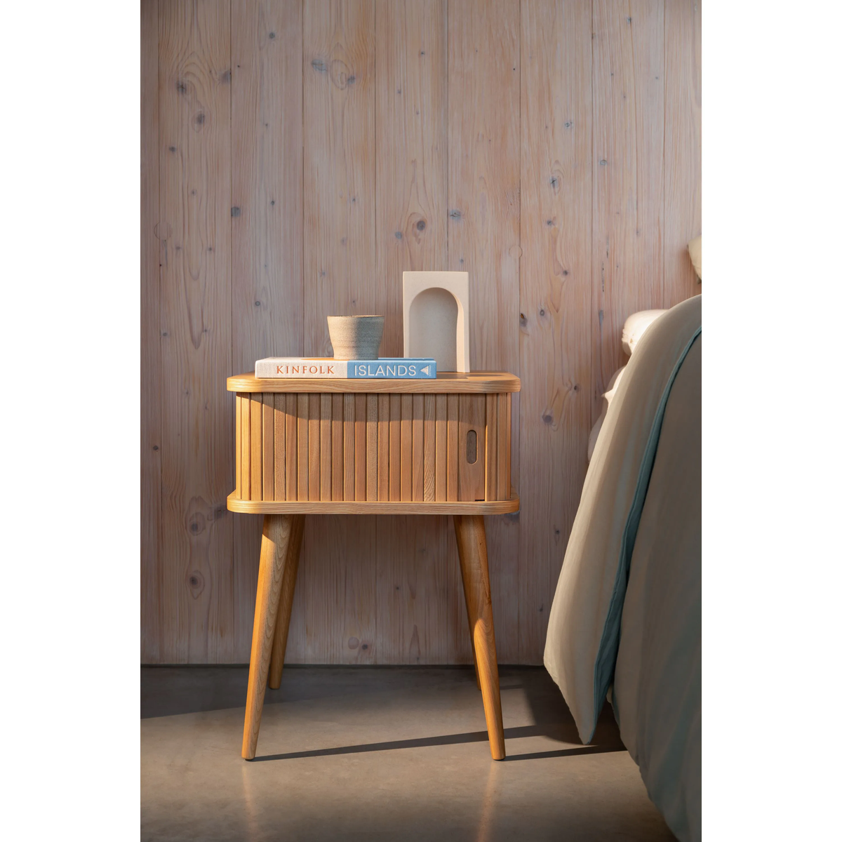 
"Barbier" designer side and bedside table - Natural