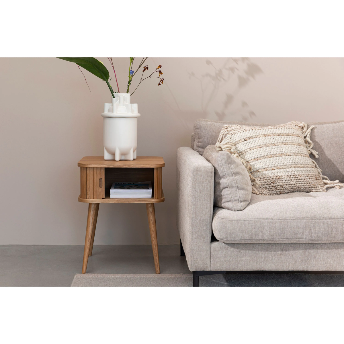 
"Barbier" designer side and bedside table - Natural