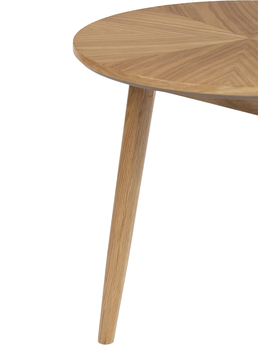 
"Fabio" Round Oak Side Table - Natural