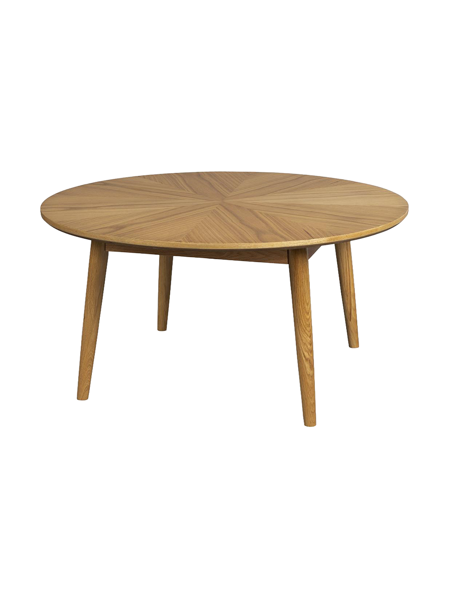 
Runder Couchtisch „Fabio“ aus Eichenholz, Ø 80 cm - Natural