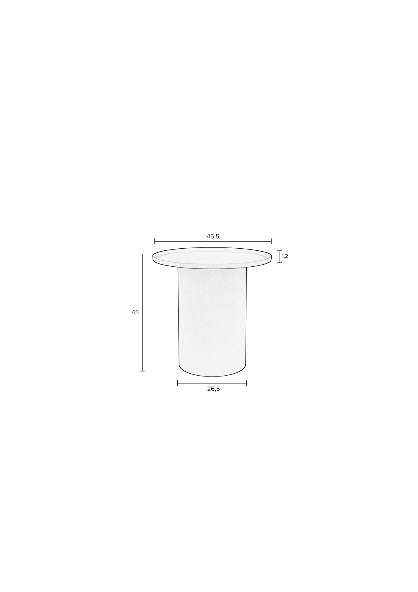 
Round Design Side Table "Sverre" - Ivory