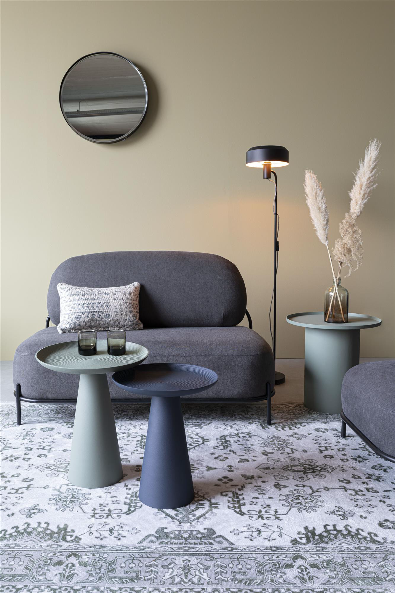 
Round Design Side Table "Sverre" - Soft Green